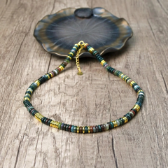 Gold Accented Boho Beaded Necklaces
