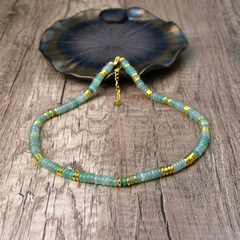 Gold Accented Boho Beaded Necklaces