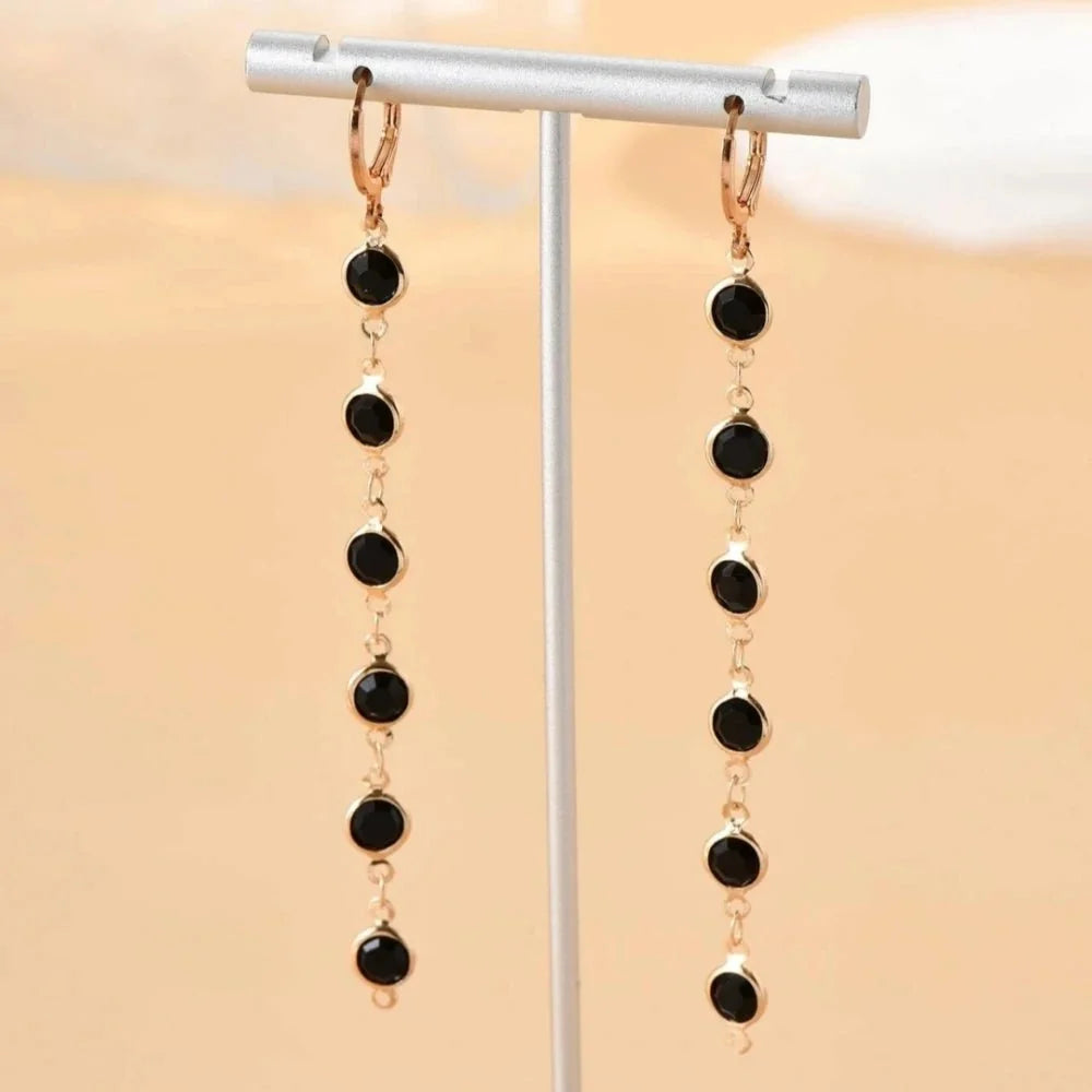 Gem Drop Hoop Earrings - Veinci