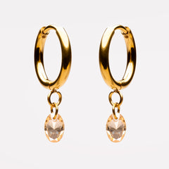 Rosé Drop Earrings