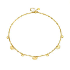 Half Sun Charm Necklace and Bracelet Set - Veinci