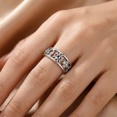 Sterling Silver Lucky Evil Eye Ring