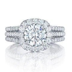 Bold Three Row Pavé Ring