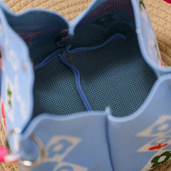 Knit Magnetic Clasp Bucket Bag