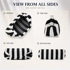 Striped Dumpling Bag
