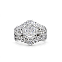 Statement Princess Cut Square Center Ring