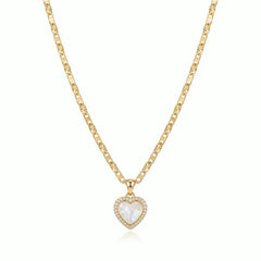 Double Sided Heart Mariner Chain Necklace
