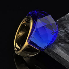 Boho Chunky Crystal Ring