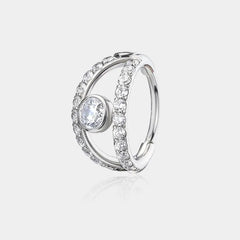 20G Double Band Pave Nose Ring