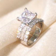 Statement Square Princess Cut Ring