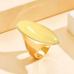 Oval Chunky Crystal Ring