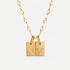 Initial Tag Necklace