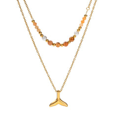 Layered Natures Whale Lux Necklaces - Veinci
