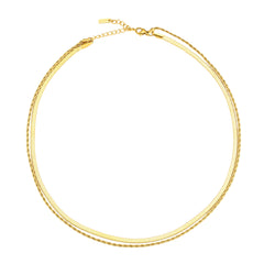 Layered Necklace White Background