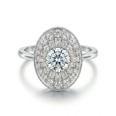 1ct Bold Oval Moissanite Ring