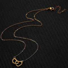 Minimal Love Lock Heart Necklace - Veinci