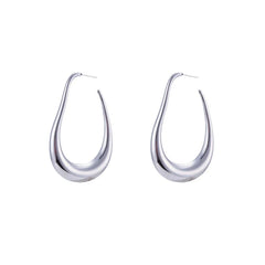 Pear Outlined Hoop Earrings - Veinci