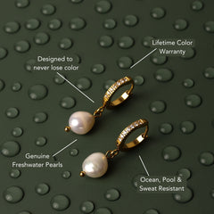 Freshwater Pearl Hoop Earrings