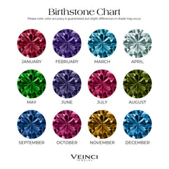Personalized Diamond Heart Name & Birthstone Ring - Veinci