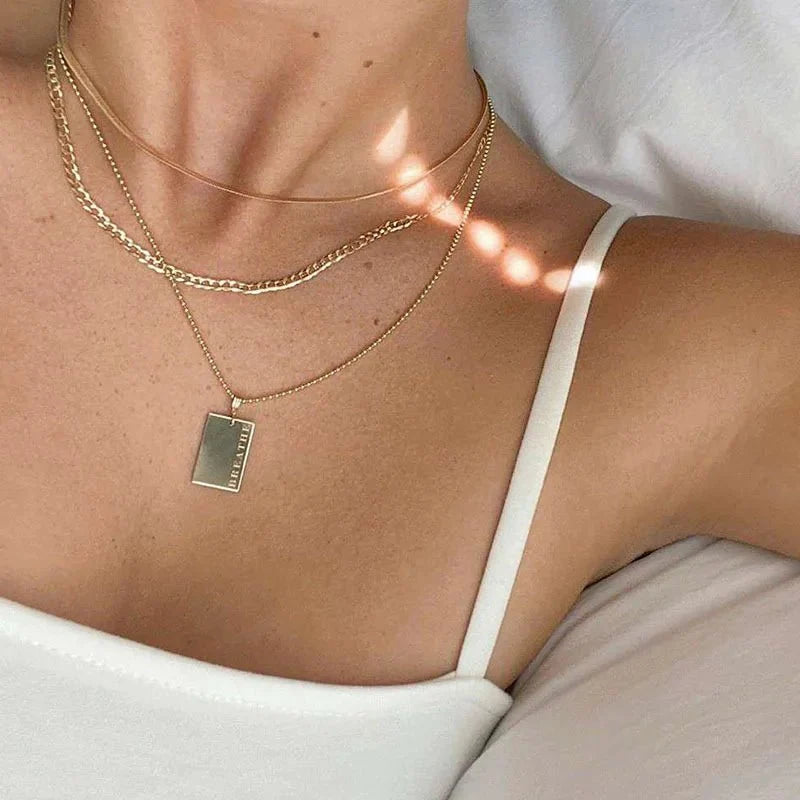 Positive Affirmation Engraved Necklaces - Veinci