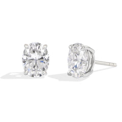 Elegant Shaped Diamond Stud Earrings