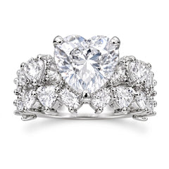 2-Piece Statement Heart Ring Stack