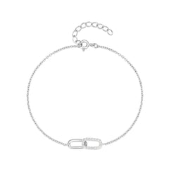 S925 Forever Linked Diamond Contrast Bracelet - Veinci
