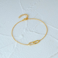 S925 Forever Linked Diamond Contrast Bracelet - Veinci