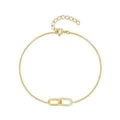 S925 Forever Linked Diamond Contrast Bracelet - Veinci