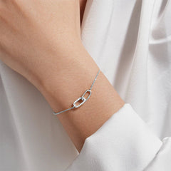 S925 Forever Linked Diamond Contrast Bracelet - Veinci