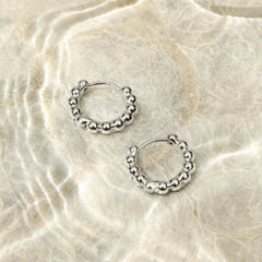 Beaded Hoops Earrings