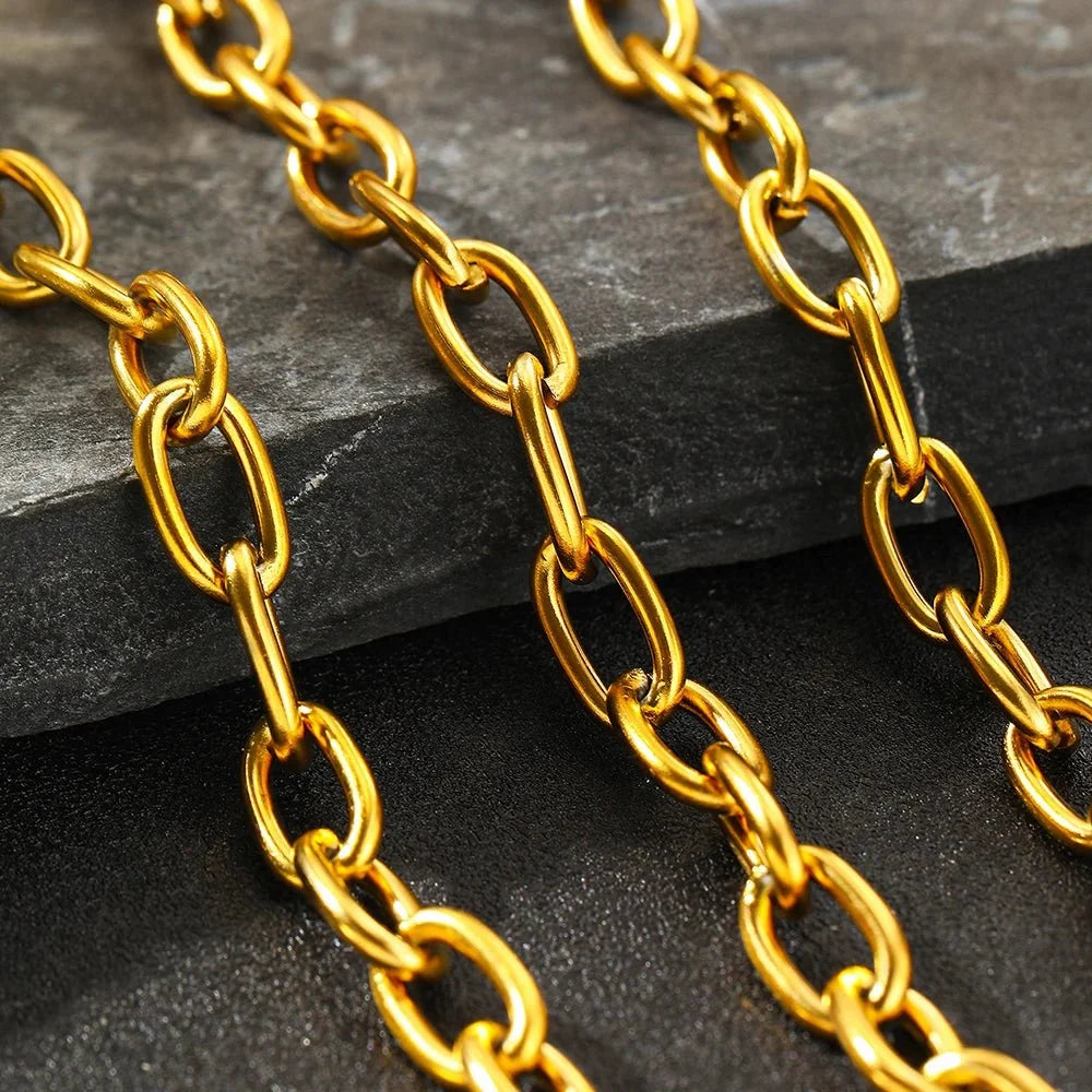 Simple Paperclip Necklace & Bracelet Set - Veinci
