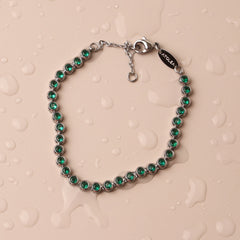 Green Tennis Bracelet
