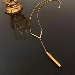 V Drop Lariat Necklace - Veinci
