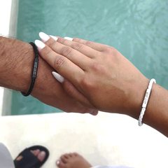 Magnetic Leather Bond Bracelets Set