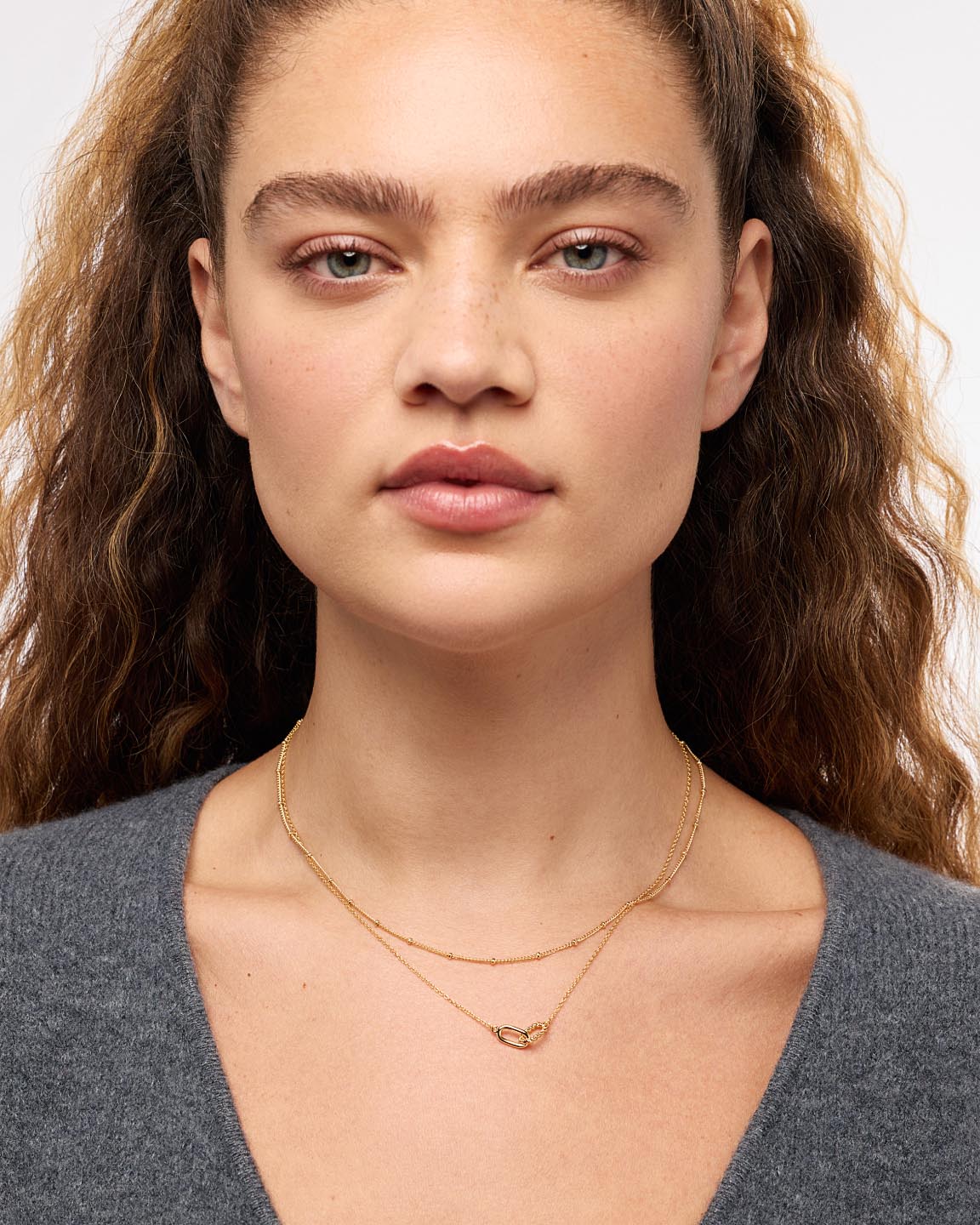 Small Ball Chain Necklace - Ana Gold
