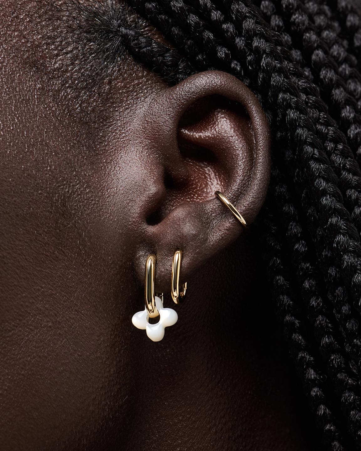 Flower Earrings - Cassia Hoops