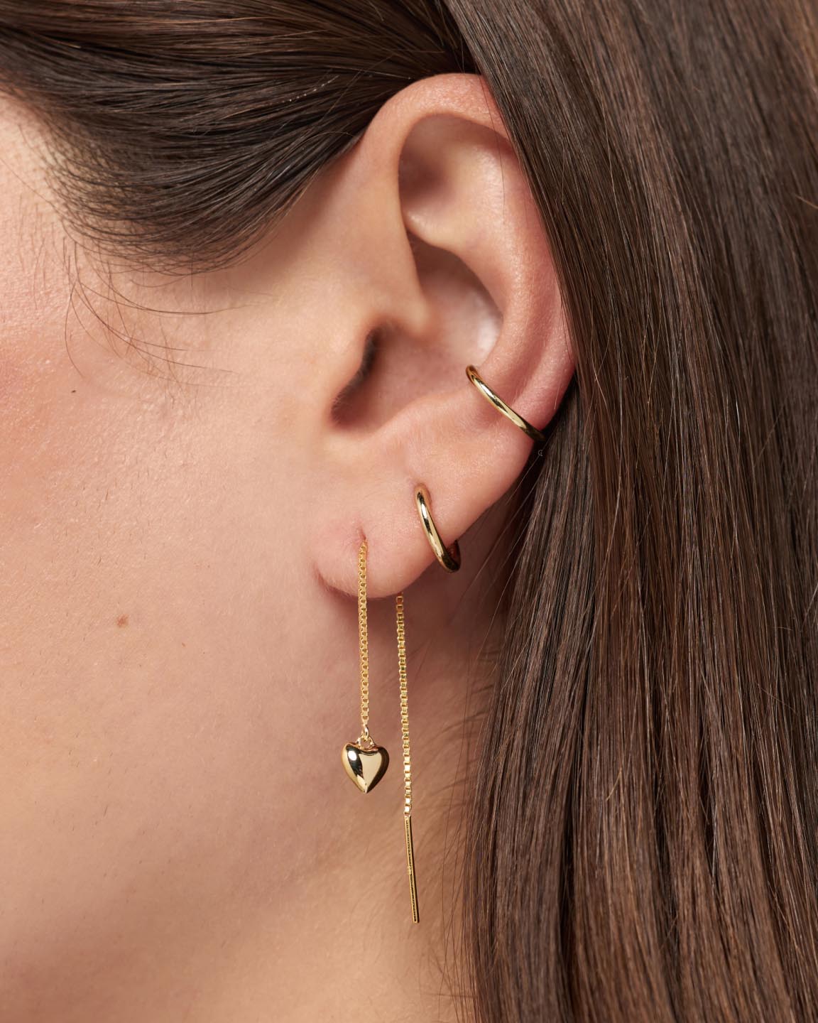 14K Gold Plated Sterling Silver Love Lev Heritage Delicate Threader Earrings For Women Ana Luisa Lev Threaders