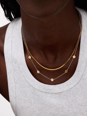 Flower Necklace - Rowena Necklace Two Tone