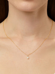 Gold Pendant - Gold Pearl Charm