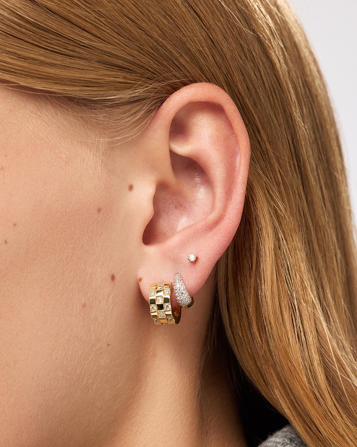 Gold Huggie Earrings - Eden Mini
