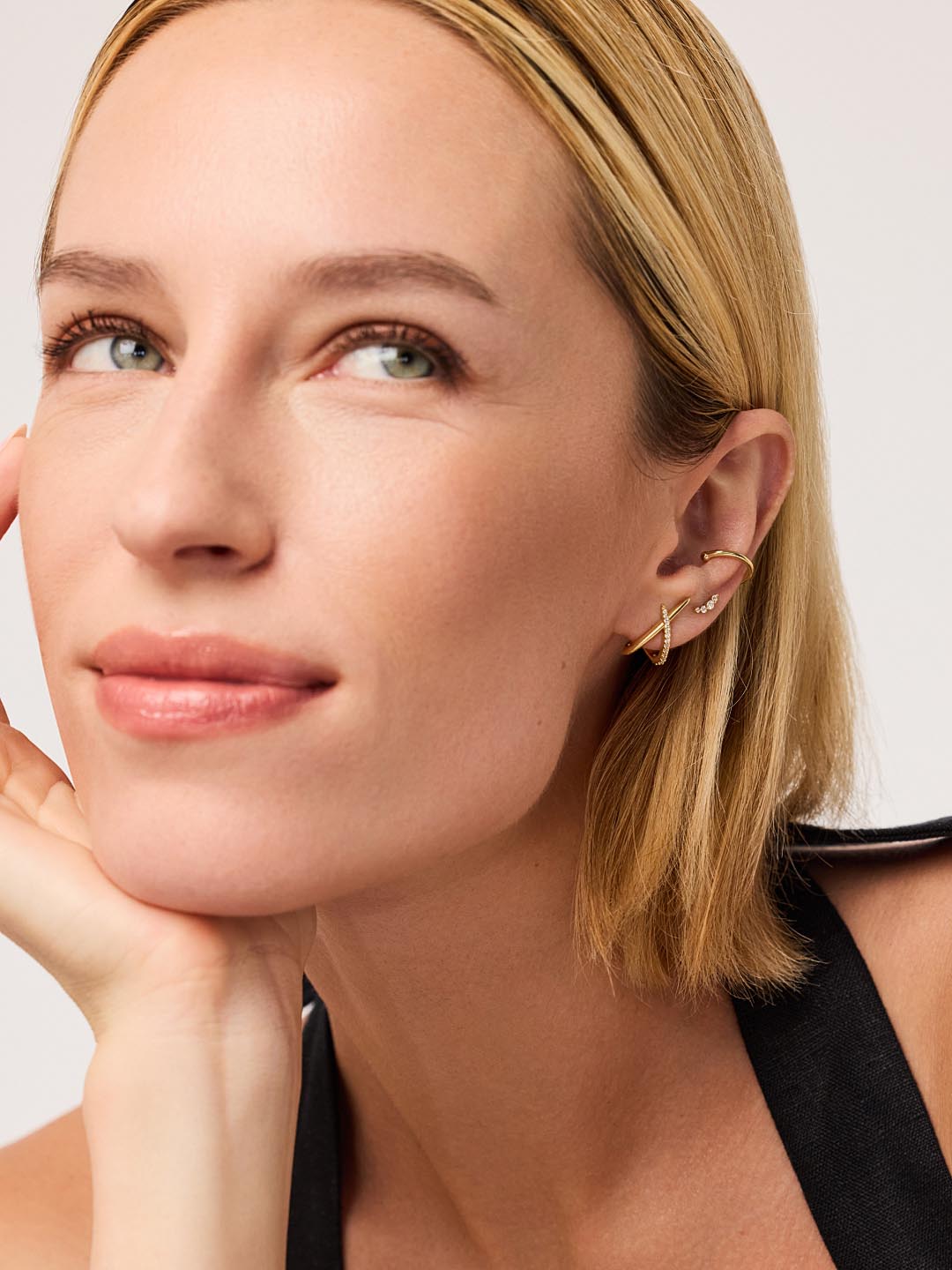 Gold Stud Earrings - Sloane