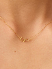 Gold Pendant - Gold Twisted Link Necklace