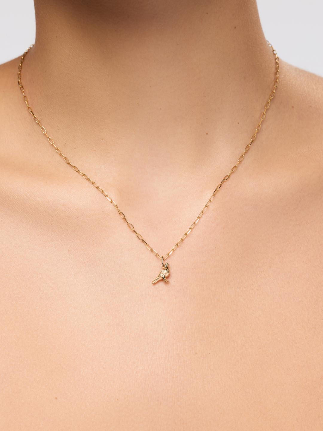 Solid Yellow Gold - Pigeon Charm