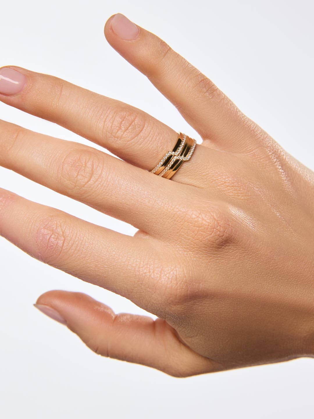 Solid Yellow Gold - Diamond Elevate Ring