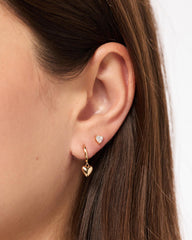 Solid Gold Diamond Fine Delicate Love Stud Earrings For Women Ana Luisa Gold Diamond Heart Studs