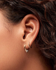 Solid Gold Diamond Fine Hoop Earrings For Women Ana Luisa Trillion Diamond Hoops