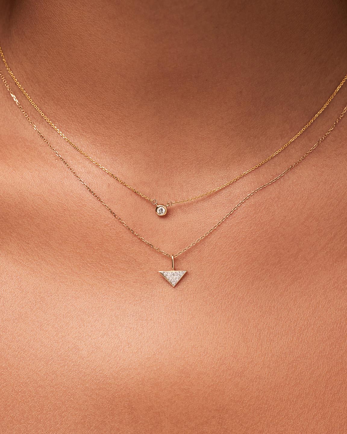 Solid Gold Diamond Fine Necklace Charms For Women Ana Luisa Trillion Diamond Charm