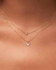 Solid Gold Diamond Fine Necklace Charms For Women Ana Luisa Trillion Diamond Charm