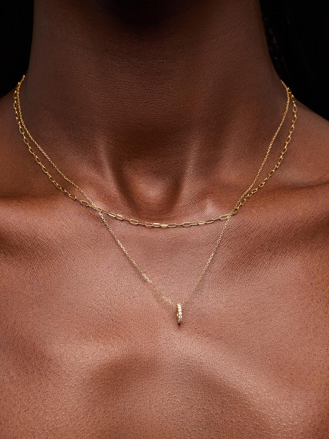 Solid Yellow Gold - Diamond Aurora Necklace
